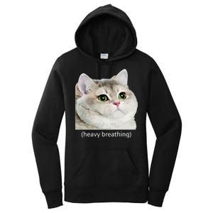 Heavy Breathing Cat Women's Pullover Hoodie