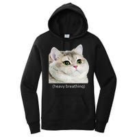 Heavy Breathing Cat Women's Pullover Hoodie