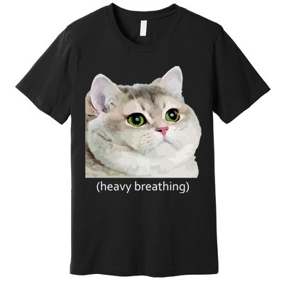 Heavy Breathing Cat Premium T-Shirt