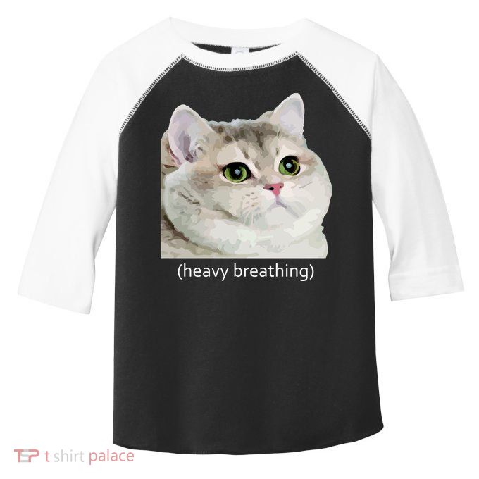 Heavy Breathing Cat Toddler Fine Jersey T-Shirt