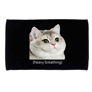 Heavy Breathing Cat Microfiber Hand Towel