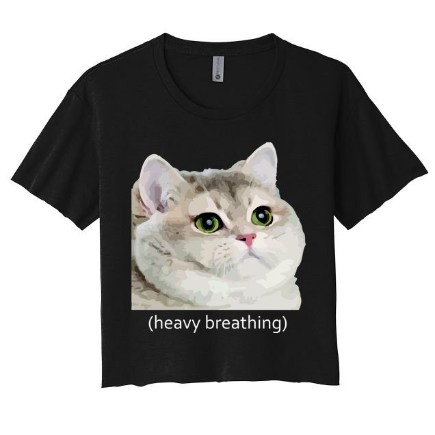 Heavy Breathing Cat Crop Top