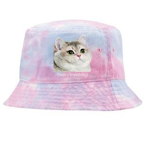 Heavy Breathing Cat Tie-Dyed Bucket Hat