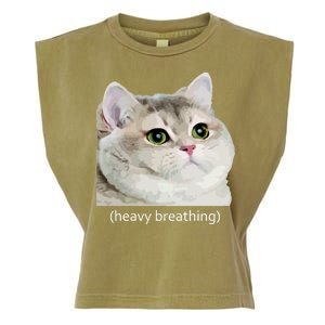 Heavy Breathing Cat Garment-Dyed Women's Muscle Tee