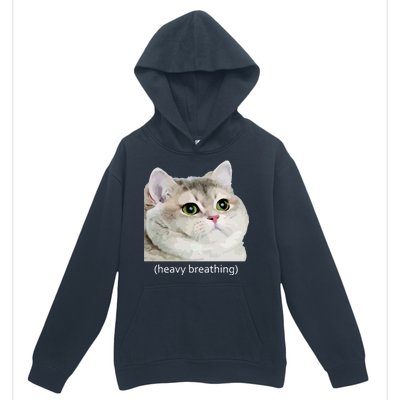 Heavy Breathing Cat Urban Pullover Hoodie