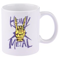 Heavy Metal 11oz C Handle Ceramic Mug