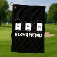 Heavy Metals Periodic Table Of Elements Golf Towel