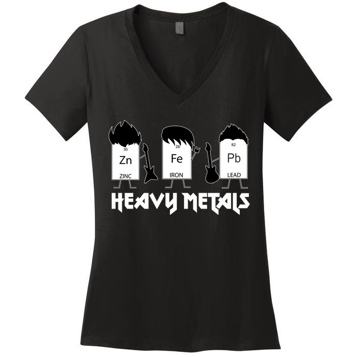 Heavy Metals Periodic Table Of Elements Women's V-Neck T-Shirt
