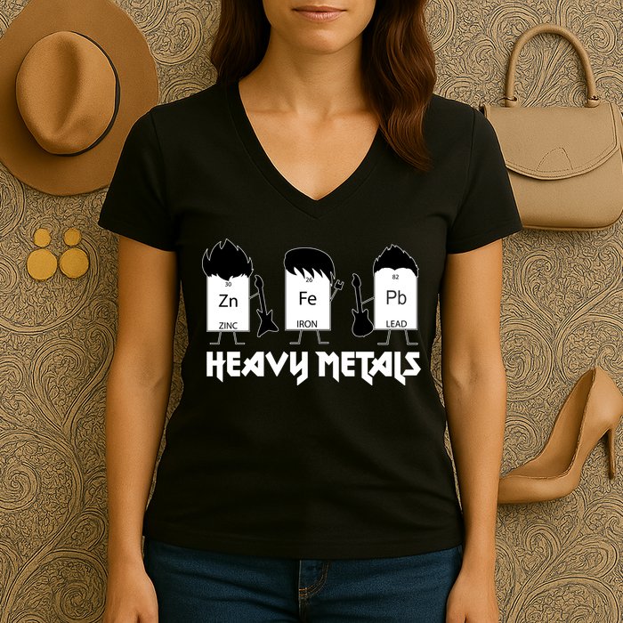Heavy Metals Periodic Table Of Elements Women's V-Neck T-Shirt