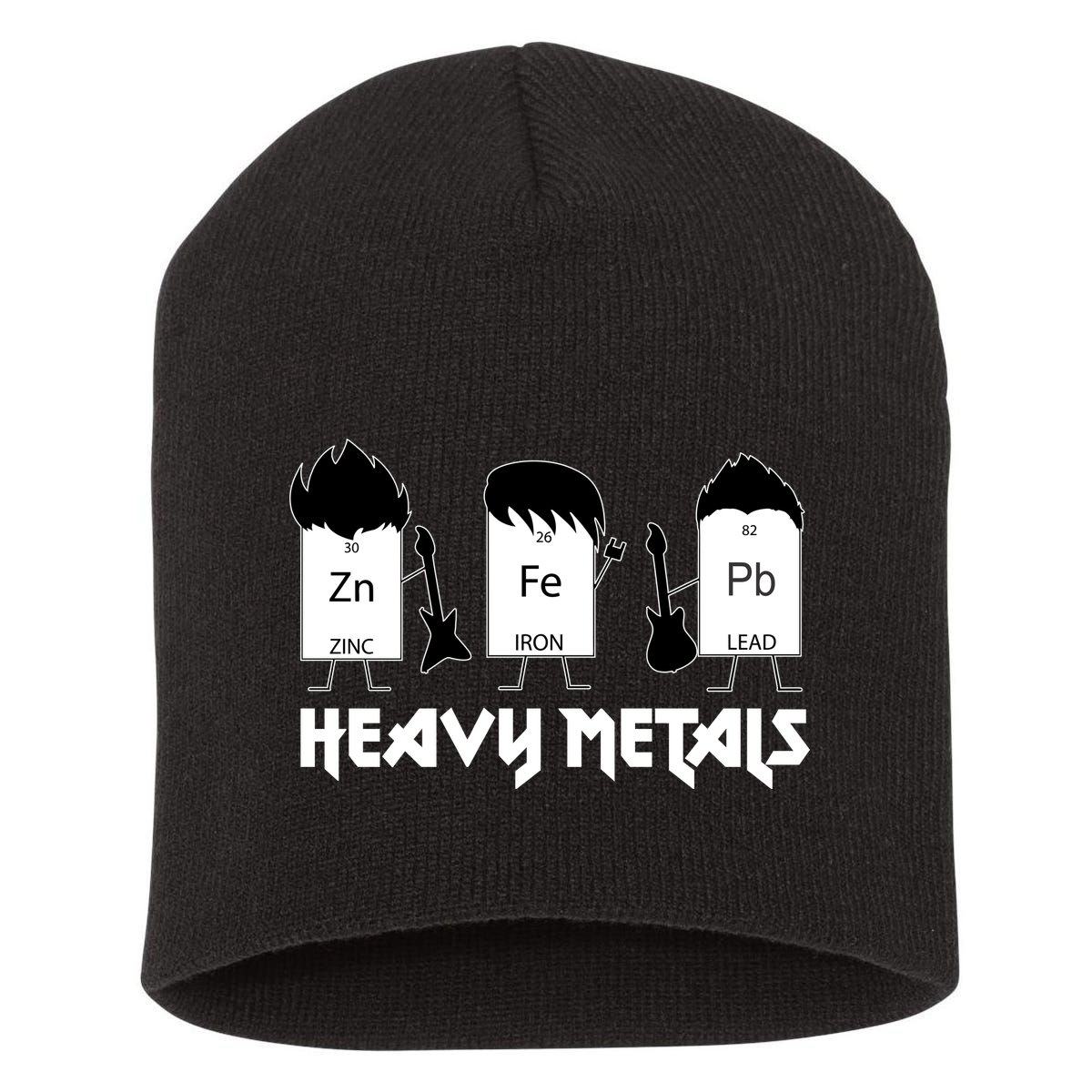 Heavy Metals Periodic Table Of Elements Short Acrylic Beanie