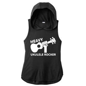 Heavy Ukulele Rocker Musical Instrument Acoustic Guitar Ladies PosiCharge Tri-Blend Wicking Draft Hoodie Tank