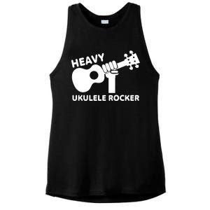 Heavy Ukulele Rocker Musical Instrument Acoustic Guitar Ladies PosiCharge Tri-Blend Wicking Tank