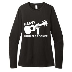 Heavy Ukulele Rocker Musical Instrument Acoustic Guitar Womens CVC Long Sleeve Shirt