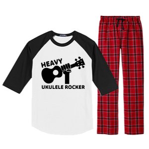 Heavy Ukulele Rocker Musical Instrument Acoustic Guitar Raglan Sleeve Pajama Set