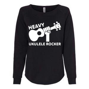 Heavy Ukulele Rocker Musical Instrument Acoustic Guitar Womens California Wash Sweatshirt