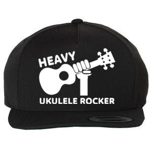 Heavy Ukulele Rocker Musical Instrument Acoustic Guitar Wool Snapback Cap