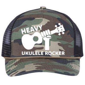 Heavy Ukulele Rocker Musical Instrument Acoustic Guitar Retro Rope Trucker Hat Cap