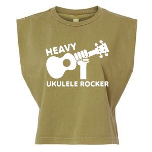 Heavy Ukulele Rocker Musical Instrument Acoustic Guitar Garment-Dyed Women's Muscle Tee