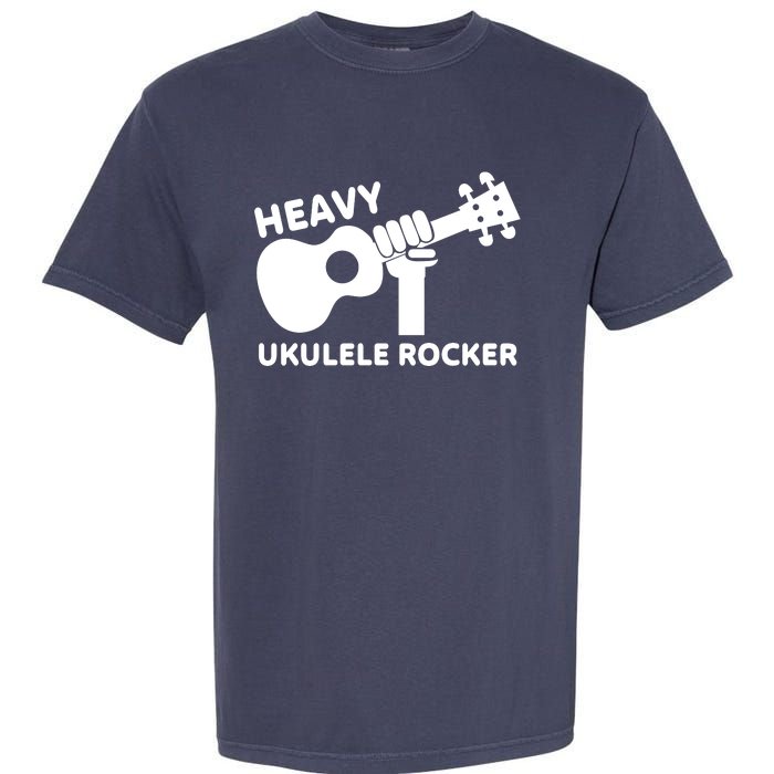 Heavy Ukulele Rocker Musical Instrument Acoustic Guitar Garment-Dyed Heavyweight T-Shirt