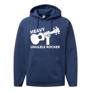 Heavy Ukulele Rocker Musical Instrument Acoustic Guitar Performance Fleece Hoodie