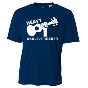 Heavy Ukulele Rocker Musical Instrument Acoustic Guitar Cooling Performance Crew T-Shirt