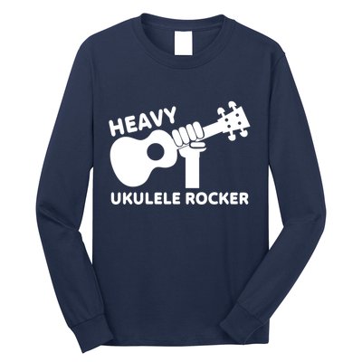 Heavy Ukulele Rocker Musical Instrument Acoustic Guitar Long Sleeve Shirt