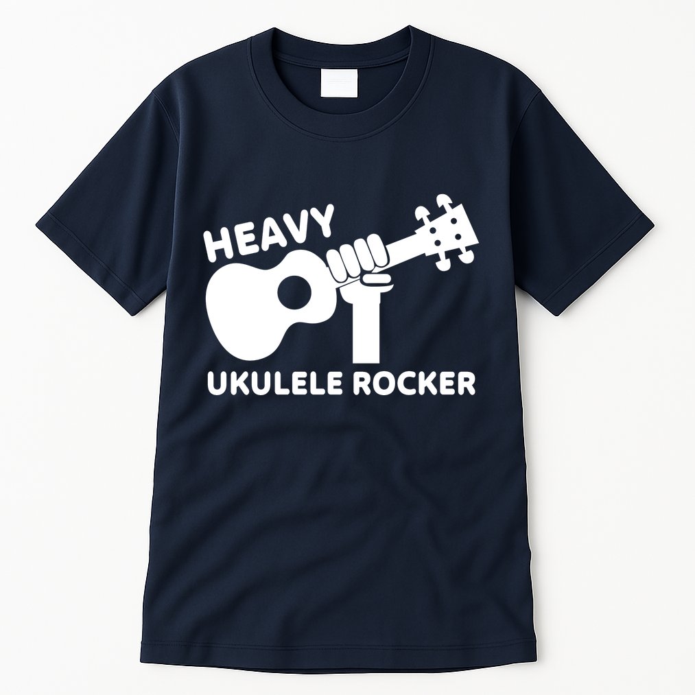 Heavy Ukulele Rocker Musical Instrument Acoustic Guitar Tall T-Shirt