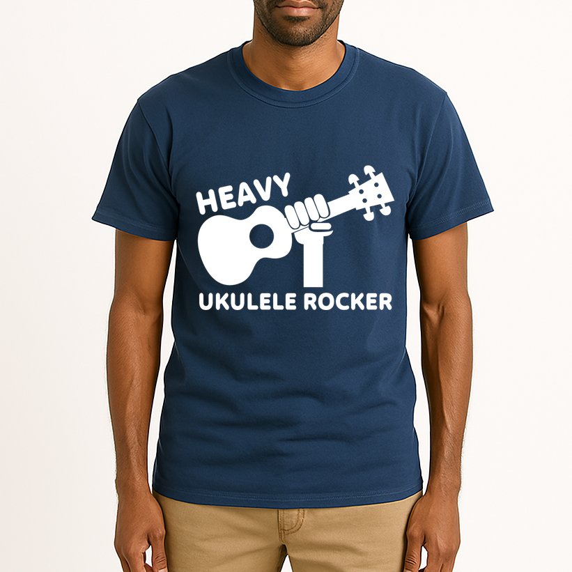 Heavy Ukulele Rocker Musical Instrument Acoustic Guitar Tall T-Shirt