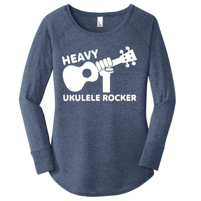 Heavy Ukulele Rocker Musical Instrument Acoustic Guitar Women's Perfect Tri Tunic Long Sleeve Shirt