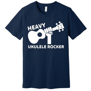 Heavy Ukulele Rocker Musical Instrument Acoustic Guitar Premium T-Shirt