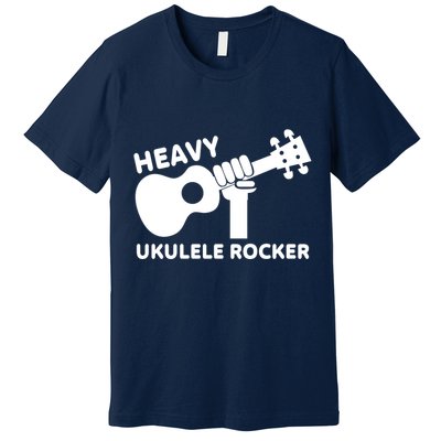 Heavy Ukulele Rocker Musical Instrument Acoustic Guitar Premium T-Shirt