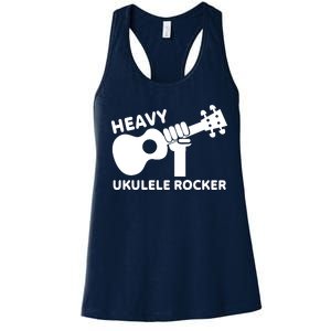 Heavy Ukulele Rocker Musical Instrument Acoustic Guitar Women's Racerback Tank