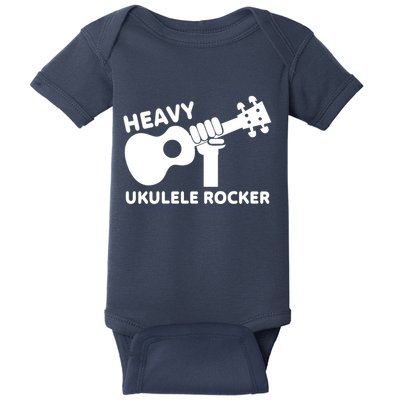 Heavy Ukulele Rocker Musical Instrument Acoustic Guitar Baby Bodysuit