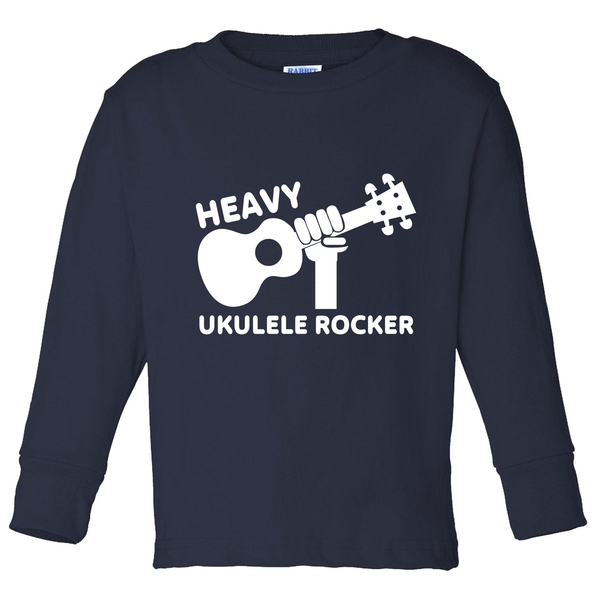 Heavy Ukulele Rocker Musical Instrument Acoustic Guitar Toddler Long Sleeve Shirt