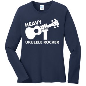 Heavy Ukulele Rocker Musical Instrument Acoustic Guitar Ladies Long Sleeve Shirt