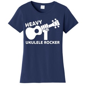 Heavy Ukulele Rocker Musical Instrument Acoustic Guitar Women's T-Shirt