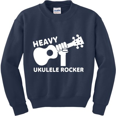 Heavy Ukulele Rocker Musical Instrument Acoustic Guitar Kids Sweatshirt