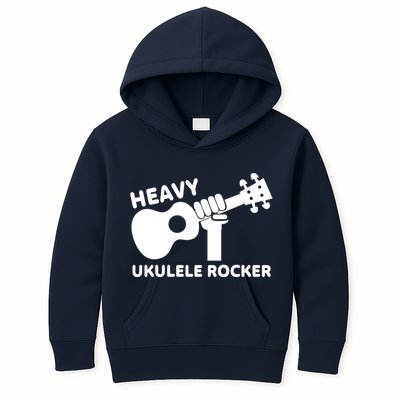 Heavy Ukulele Rocker Musical Instrument Acoustic Guitar Kids Hoodie