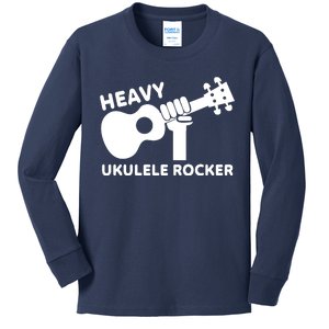 Heavy Ukulele Rocker Musical Instrument Acoustic Guitar Kids Long Sleeve Shirt