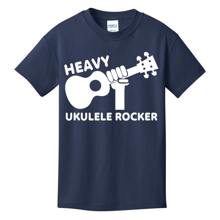 Heavy Ukulele Rocker Musical Instrument Acoustic Guitar Kids T-Shirt