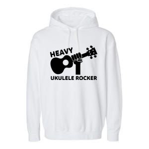 Heavy Ukulele Rocker Musical Instrument Acoustic Guitar Garment-Dyed Fleece Hoodie