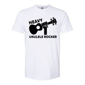 Heavy Ukulele Rocker Musical Instrument Acoustic Guitar Softstyle CVC T-Shirt