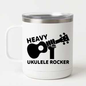 Heavy Ukulele Rocker Musical Instrument Acoustic Guitar 12 oz Stainless Steel Tumbler Cup