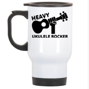 Heavy Ukulele Rocker Musical Instrument Acoustic Guitar Stainless Steel Travel Mug