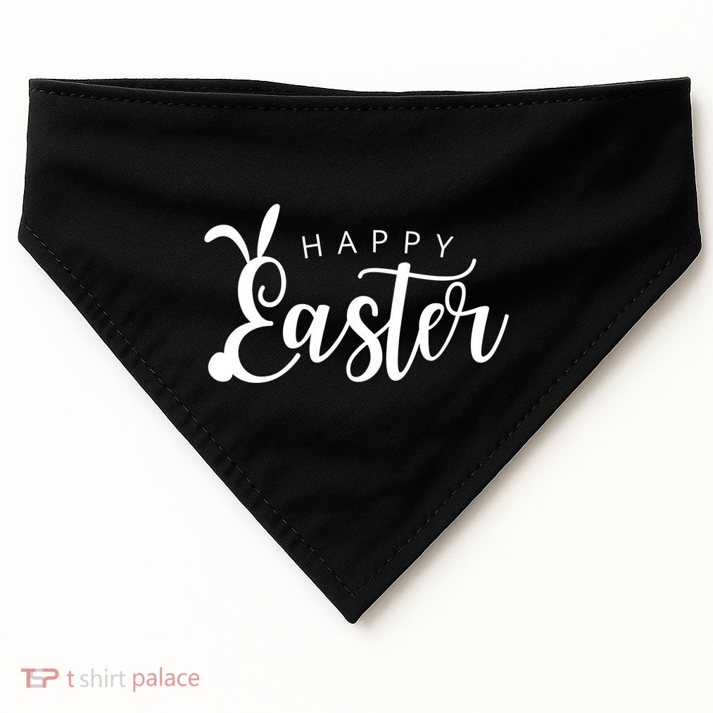 Happy Easter Bunny Holiday USA-Made Doggie Bandana