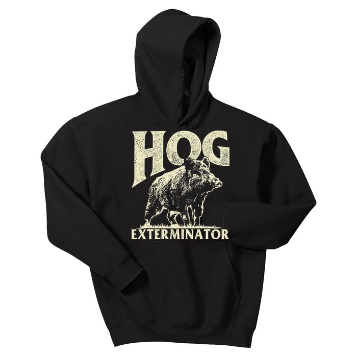 Hog Exterminator - Boar Hunting Wild Hog Hunter Kids Hoodie