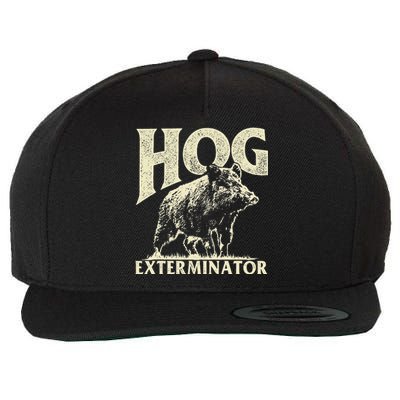 Hog Exterminator - Boar Hunting Wild Hog Hunter Wool Snapback Cap