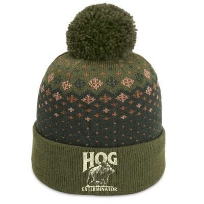 Hog Exterminator - Boar Hunting Wild Hog Hunter The Baniff Cuffed Pom Beanie