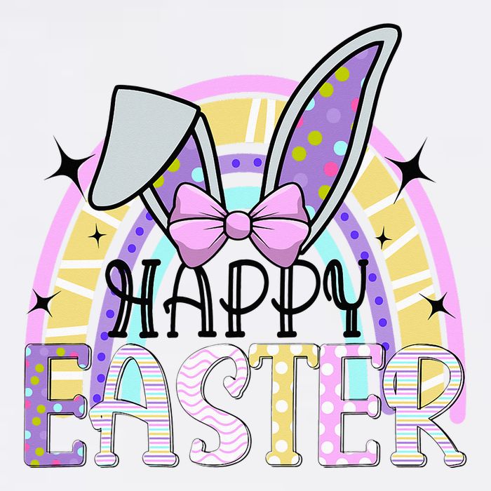 Happy Easter Bunny Rabbit Face Funny Easter Day Rainbow Cool Comfort Performance Bucket Hat