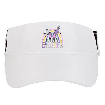 Happy Easter Bunny Rabbit Face Funny Easter Day Rainbow Adult Drive Performance Visor